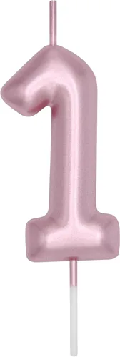 Miniatura 32 de DERVENTA Vela con números de 2.36 pulgadas, decoración perfecta para cumpleaños, brunch, postre, pastel, 1 pieza (número 0 rosa)