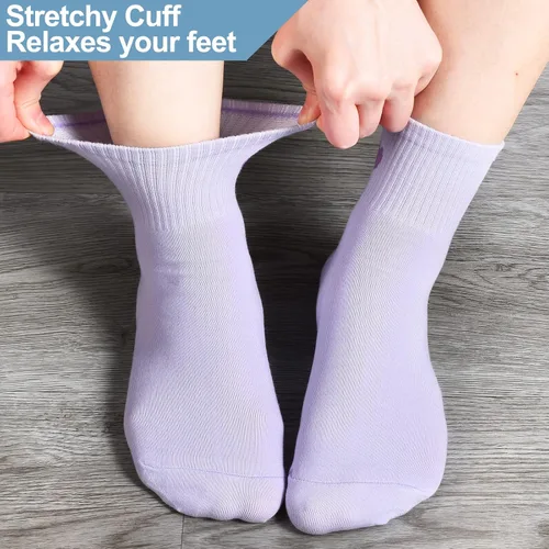 Miniatura 4 de inhees Womens Cotton Socks,Soft Cotton Socks Women Ankle High Cute Crew Socks Fun Novelty Socks (6-Pairs Gifts Box)