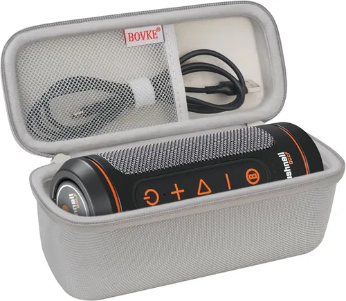 Miniatura 8 de BOVKE Funda de transporte para Bushnell Wingman 2/Bushnell Wingman Golf GPS Bluetooth altavoz, bolsillo de malla adicional para cables de carga