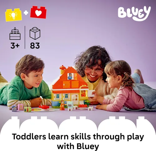 Miniatura 2 de LEGO DUPLO Bluey: Casa Familiar de Bluey con Juego de Memoria - Juguete para Niños Pequeños de 3+ Años - Set de Juego de Memoria Incluye Figura