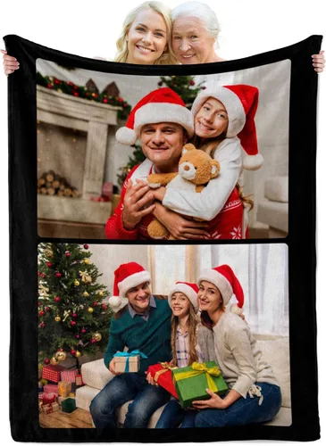 Miniatura 13 de Manta de forro polar con texto fotográfico, manta personalizada para mamá y papá, regalo perfecto para el Día de la Madre, cumpleaños para ella