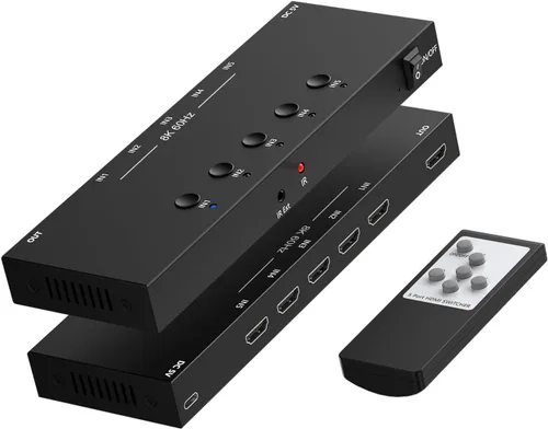 Miniatura 11 de Conmutador HDMI y AV 2 en 1 – Juega PS5 y juegos retro en 1 TV, 3 HDMI 2.0 (4K HDR) + 2 entradas RCA – Compatible con Xbox Series