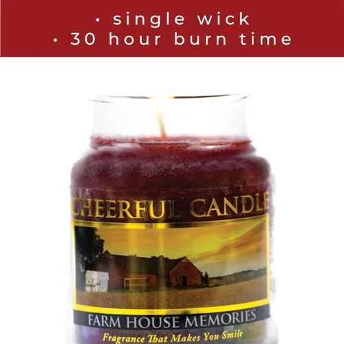 Miniatura 4 de A Cheerful Giver - Vela perfumada en tarro de cristal Farm House Memories (6 onzas) con tapa y fragancia fiel a la vida, fabricada en Estados Unidos
