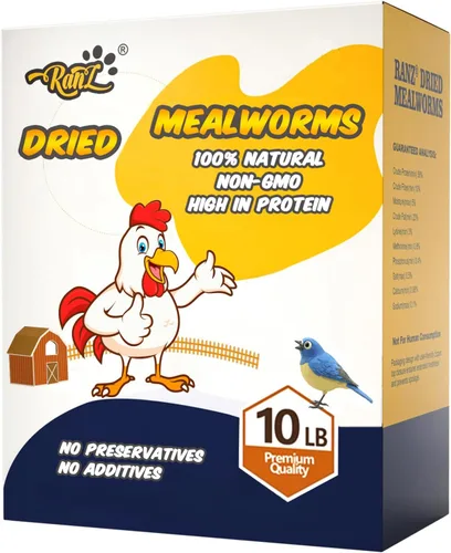RANZ 4.5 KG Gusanos secos sin OMGs para pollos, gusanos altos en proteínas, alimento premium para pollos, alimento perfecto para aves y golosinas