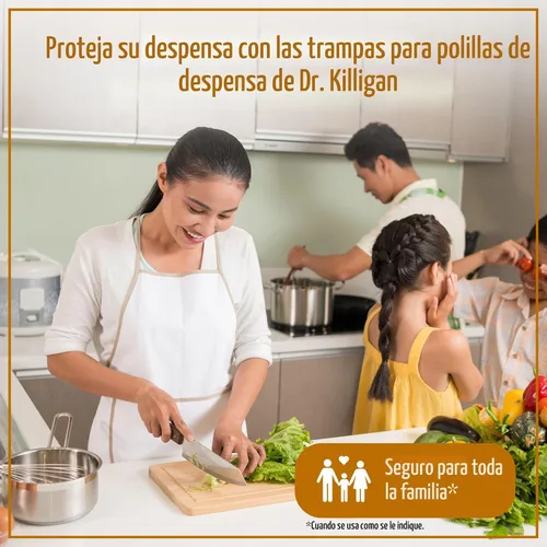 Miniatura 5 de Trampas para polillas para alacena de Dr. Killigan, atrae pestes por medio de feromonas, efectiva contra la polilla India de la harina, 100 % Negro