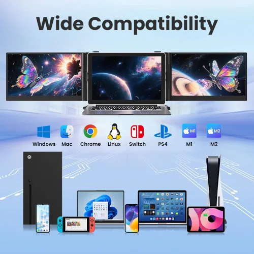 Miniatura 20 de 2025 Actualizado 14" Extensor de Pantalla para Laptop, Extensor de Monitor para Laptop Ultradelgado 1080P, Extensor de Monitor Portátil Ultraligero