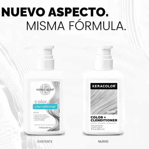 Miniatura 2 de Keracolor Color + Clenditioner 3-in-1 Color-Depositing Conditioner, Gently Cleanses & Conditions, Semi-Permanent Hair Color, 23 Shades, 12 Fl Oz