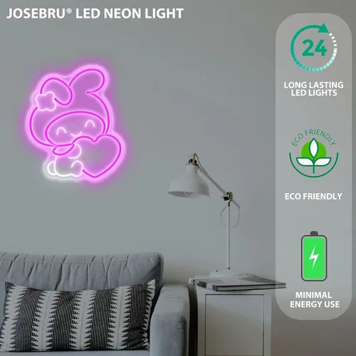 Miniatura 5 de Letrero de neón de melodía Letrero de neón de anime para decoración de pared Luz de neón japonesa para decoración de pared del dormitorio Decoración