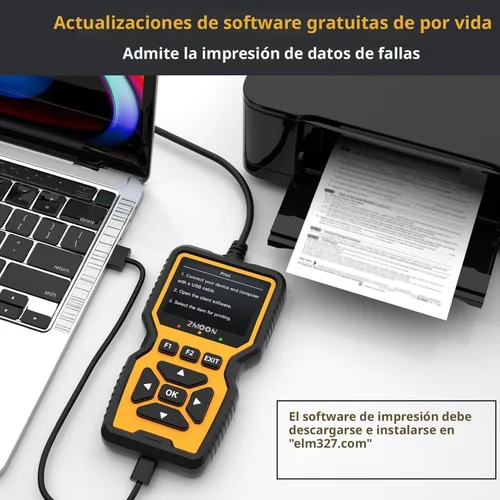Miniatura 5 de ZMOON ZM201 - Herramienta de diagnóstico profesional OBD2, lector de código de motor de verificación mejorado con herramientas de diagnóstico