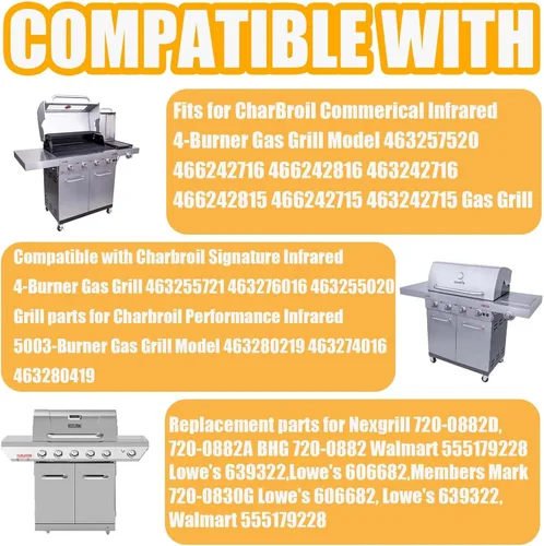 Miniatura 4 de BBQ-PLUS Reemplazo de placas emisoras de 17 pulgadas para piezas de repuesto de parrilla infrarroja Charbroil Tru 463242715, 463242716, 463257520