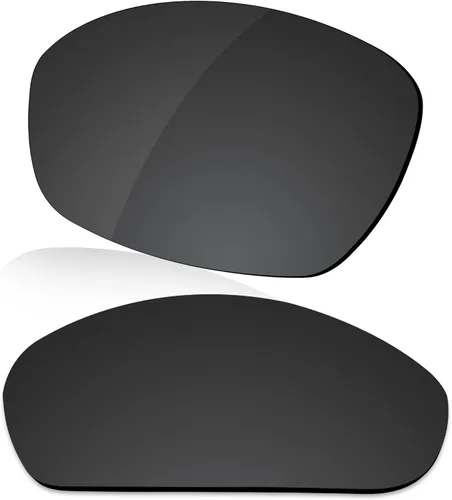Miniatura 2 de LenzReborn Lente polarizada de repuesto para gafas de sol Oakley Straight Jacket 2007 - Negro oscuro+gris plateado+rojo fuego+azul hielo
