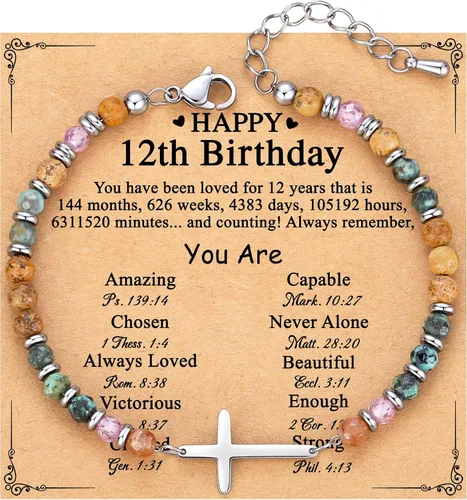 Miniatura 17 de TONY & SANDY Pulsera de cruz cristiana para mujer, regalo de San Valentín para ella, regalo de confirmación de bautismo, Pascua, regalo único
