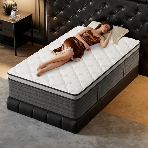 Miniatura 11 de PUBPLON Colchón Full de 12 Pulgadas Híbrido Tamaño Full - Colchón de Espuma Viscoelástica con Gel en una Caja, Resortes de Bolsillo Envueltos