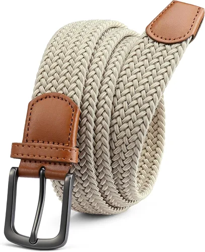 Miniatura 25 de CHAOREN Cinturón para hombre, cinturón de golf trenzado elástico para hombres de 1 3/8 pulgadas, regalo para pantalones de golf, pantalones cortos