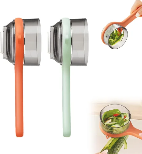 Pelador de Verduras con Contenedor, 2025 Nuevo con Caja de Almacenamiento para Cocina Pelador Especial de Frutas, Herramienta Multifuncional 2 en 1