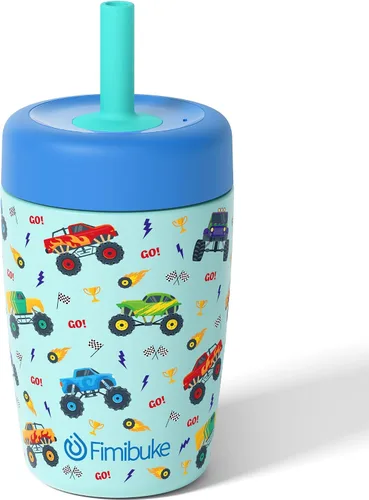 Miniatura 16 de Fimibuke Vasos para niños y niños pequeños, a prueba de derrames, 12 onzas, con aislamiento Capybara, vaso de paja para niños pequeños, botella