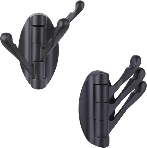 Miniatura 16 de Angle Simple Gancho para toallas de baño, gancho giratorio plegable de metal, colgador de bata para pared, níquel cepillado