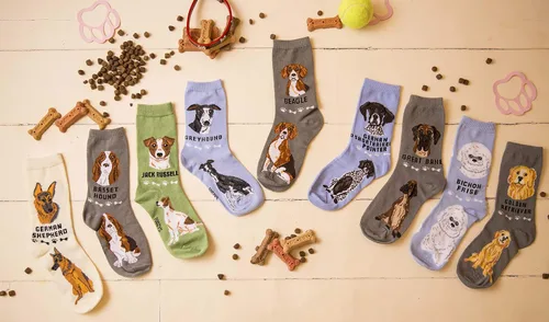 Miniatura 2 de Calcetines unisex Foozys Crew Calcetines novedosos para perros de razas grandes y medianas (2 pares)