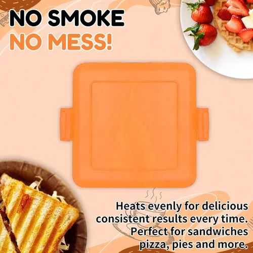 Miniatura 6 de Toastie - Máquina de sándwiches para microondas, antiadherente resistente al calor, bandeja de silicona conectada para microondas, apta