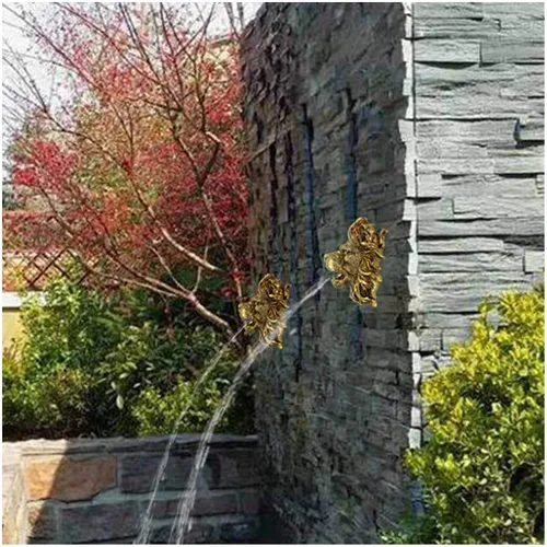Miniatura 5 de Cabeza de león para colgar en la pared, boquilla de fuente de agua, rociador, fuente de estanque de jardín, cabezal de rociado de agua, riego