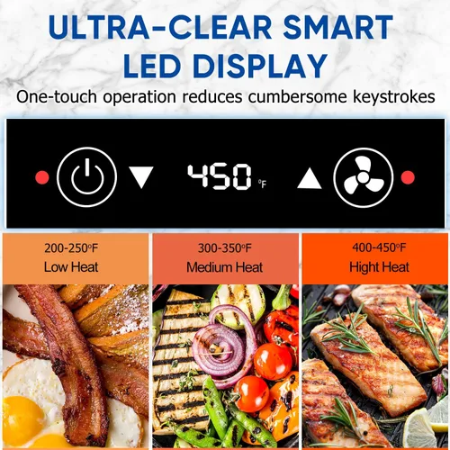 Miniatura 3 de Parrilla eléctrica para interiores CUSIMAX, parrilla coreana sin humo portátil con tecnología de extractor de humo turbo, placa extraíble y Azul