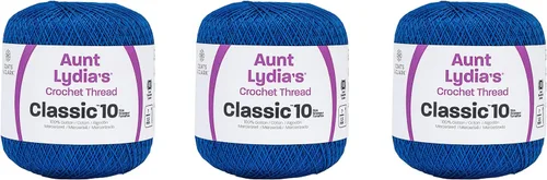 Miniatura 9 de Aunt Lydia Classic Crochet - Paquete de 3 unidades de 350y/1,049.9 ft - Blanco Antiguo