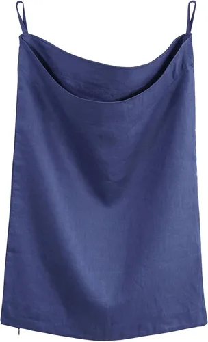 Miniatura 9 de Amazhiyu Pure Linen - Bolsa para colgar sobre la puerta con cremallera inferior para guardar ropa sucia, color azul cian