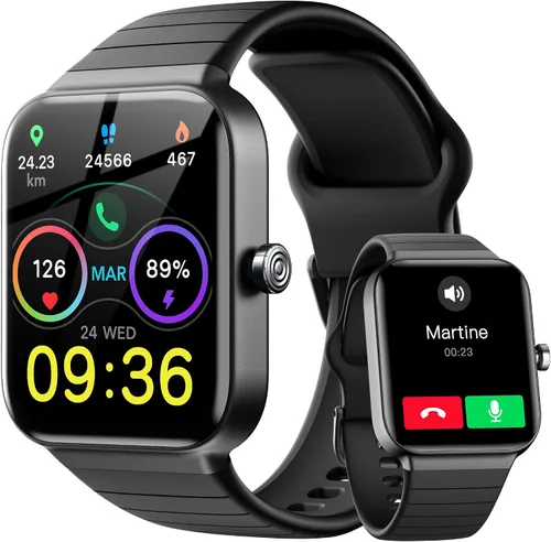ENOMIR Reloj inteligente para mujeres y hombres con llamada Bluetooth, Alexa integrado, oxígeno en sangre 247, frecuencia cardíaca, sueño,