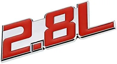 Miniatura 7 de Etiqueta adhesiva de aleación de aluminio rojo/cromo para la puerta del maletero del auto. Etiqueta adhesiva para el emblema del parachoques, rojo
