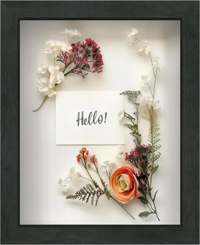 Miniatura 28 de FrameWorks Marco de Caja de Sombra de Madera Negra de 8" x 8" – Vitrina con Parte Trasera de Fieltro Suave, Caja de Memoria con Vidrio Templado