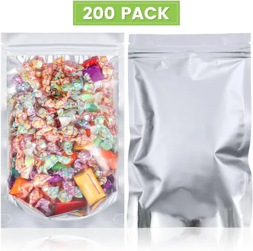 Miniatura 3 de 200 bolsas de película de poliéster resellables, bolsas de película de poliéster frontal transparente, bolsas de embalaje comestibles, bolsas
