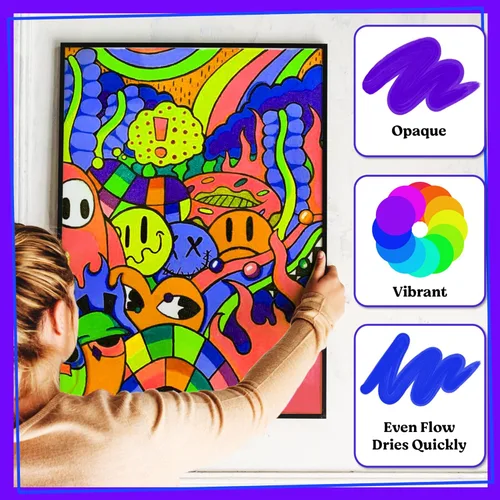 Miniatura 5 de Chalkola 20 rotuladores de pintura al óleo - Marcadores de pintura a base de aceite para metal, tela, cerámica, vidrio, rocas - Marcadores