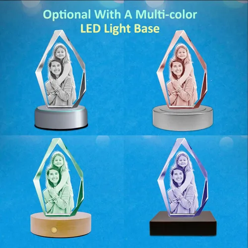 Miniatura 5 de HAN'S LASER Foto personalizada en cristal 3D, diseño de iceberg, para día de San Valentín, aniversario, cumpleaños, regalos para parejas para mujer
