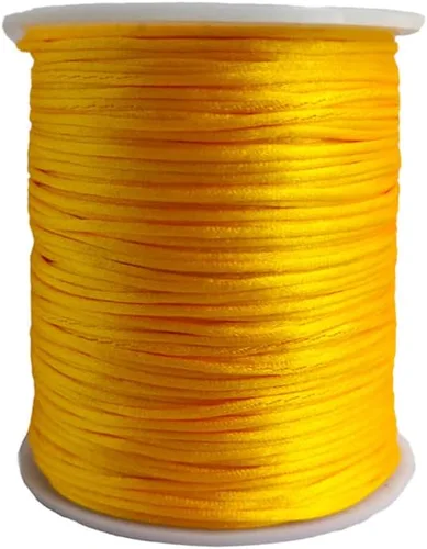 Miniatura 25 de 2.0 mm x 110 yardas de cordón de satén de nailon para abalorios, hilo trenzado para nudos chinos, rattail, macramé, pulseras, collares, fabricación