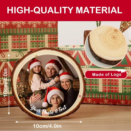 Miniatura 2 de Bemaystar Adornos de Navidad personalizados con fotos, regalos para Navidad, fotos, adornos personalizados, decoraciones de Navidad, regalos