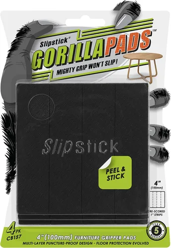 Miniatura 7 de Slipstick GorillaPads - Almohadillas antideslizantes para muebles/pies agarradores, protectores de piso de goma autoadhesivos (juego de 16 unidades)