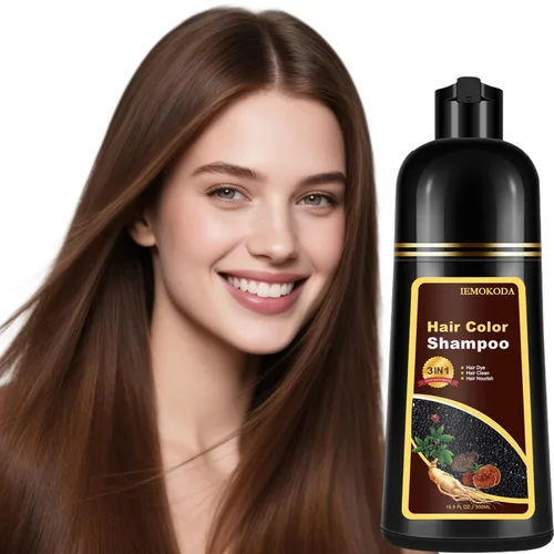 Miniatura 8 de Champú de tinte para el cabello marrón 3 en 1, champú instantáneo de color natural para el cabello, 100% cobertura de cabello gris, champú para Café