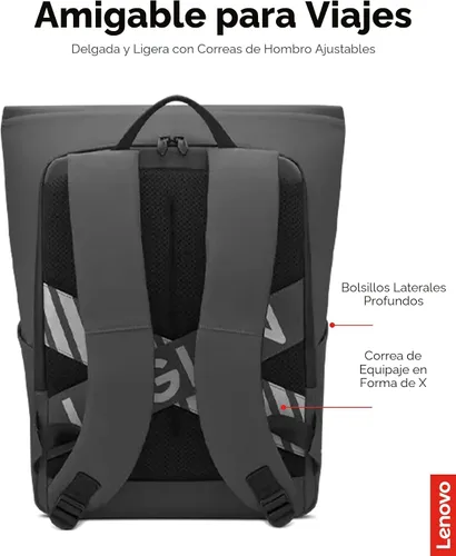 Miniatura 8 de Lenovo Legion - Mochila para juegos GB400 para computadoras de hasta 16 pulgadas, bolsa ligera repelente al agua con múltiples bolsillos