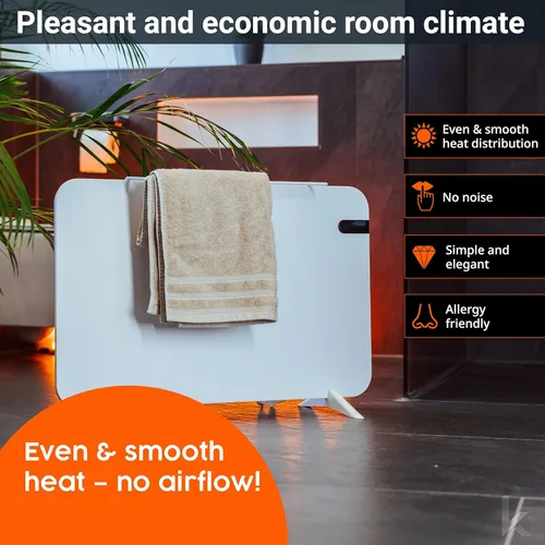 Miniatura 2 de Könighaus Calentador de espacio dual inteligente de 450 W - Calentador de pared y uso móvil - Control de aplicación WiFi y control remoto - Incluye