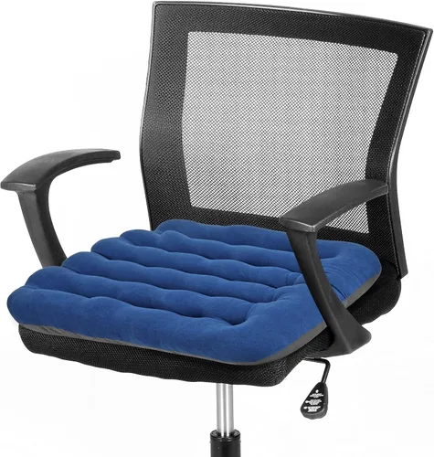 Miniatura 14 de BUYUE Good Support Cojín de Silla de Oficina Acolchado, Terciopelo Suave Cómodo Antideslizante Cojín de Asiento para Escritorio de Computadora Silla