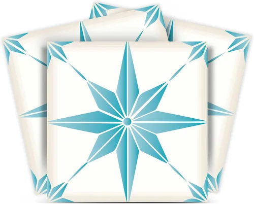 Miniatura 20 de Adhesivos para azulejos Mi Alma, 24 unidades, Talavera, plantillas de pared, calcomanías para despegar y pegar, fácil aplicación, ideal para baño