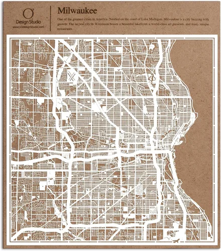 Miniatura 94 de O3 Design Studio Aberdeen - Mapa de papel cortado en papel blanco de 12 x 12 pulgadas