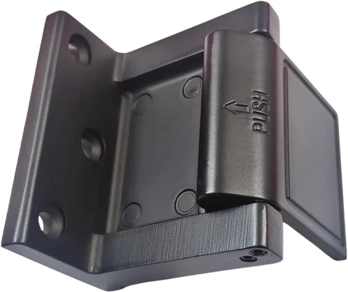 Miniatura 5 de Cerradura de puerta negra reforzador de privacidad para puerta, cerradura de puerta de seguridad de hotel, pestillo de puerta de privacidad