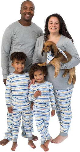 Burt's Bees Baby - Conjuntos de pijamas de Navidad familiares a juego, de algodón orgánico, para niños, bebés, mujeres y adultos