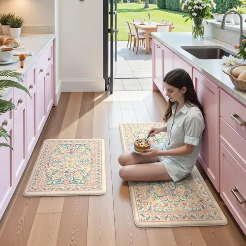 Miniatura 7 de Collive Tapetes de Cocina Acolchados Anti Fatiga, Tapete de Piso de Cocina Impermeable Antideslizante, Alfombras de Escritorio, Alfombra Cómoda