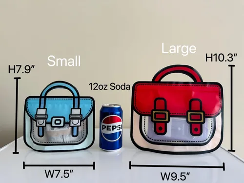 Miniatura 6 de Trendybag - Bolsas de regalo de fiesta con asa superior, color rojo y azul, 20 bolsas de cumpleaños con parte inferior de pie (L, color mixto)