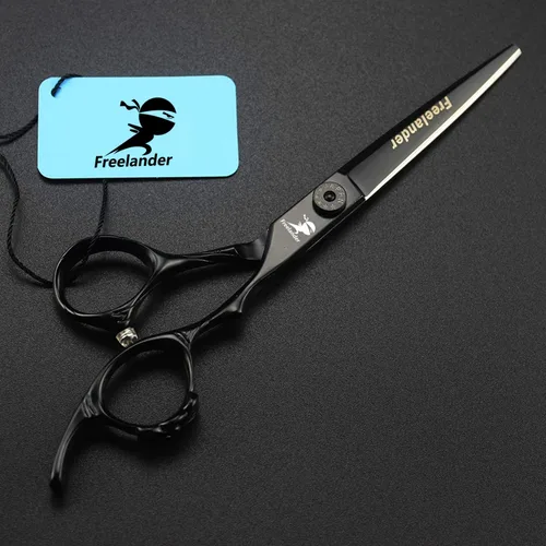 Miniatura 5 de Tijeras de corte de pelo, 6.0 pulgadas negras profesionales japón 440C tijeras de corte de pelo – peluquería de mezcla/adelgazamiento/texturización