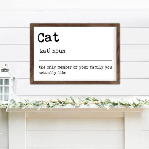 Miniatura 10 de Family Lettering Frame Wood Signs Definitions Christmas Tree Vintage Wall Art Wood Frame Sign Encouragement Farmhouse Wood Sign for Home Door Window