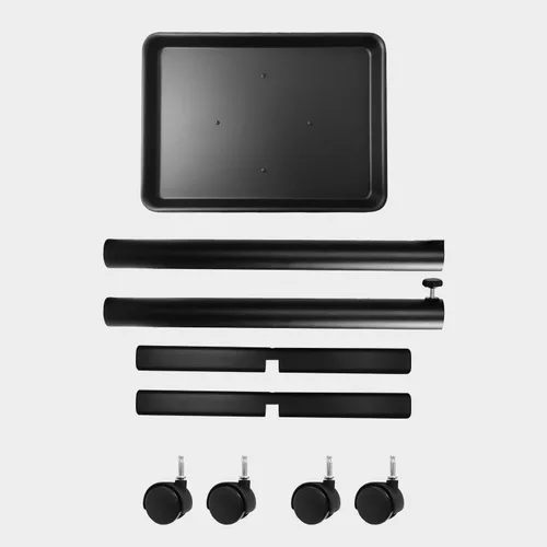Miniatura 7 de Bandeja de salón, carrito de bandeja rodante de salón con pies de metal, bandeja de color para salón, bandeja de tatuaje con ruedas, bandeja de Negro