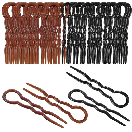 Bememo 20 horquillas de agarre para cabello grueso en forma de U, estilo francés, simple, rápido en espiral, trenzado, para damas y mujeres,